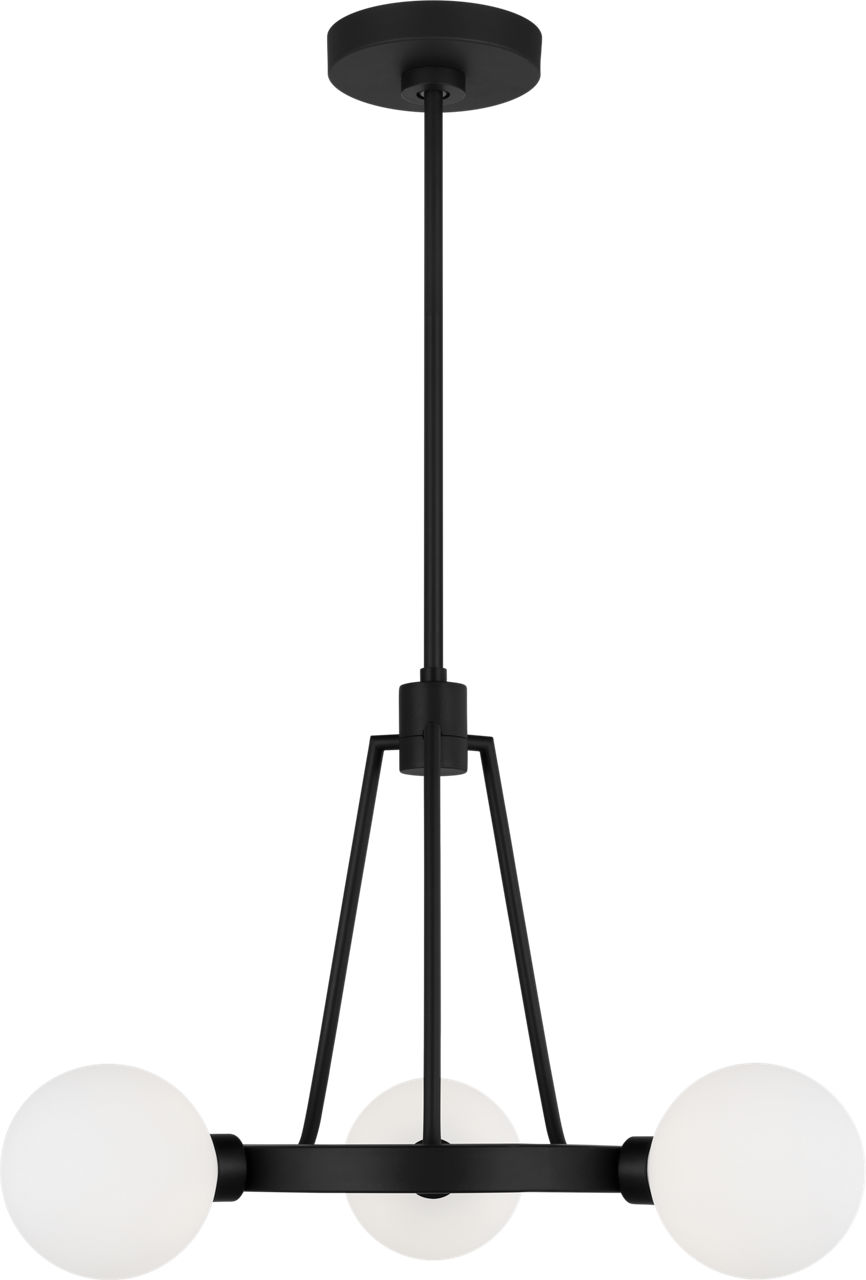 Clybourn Three Light Chandelier Midnight Black