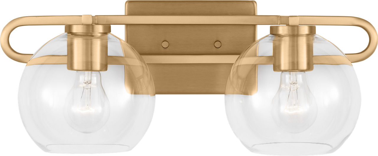 Codyn Two Light Wall / Bath Satin Brass Bulbs Inc