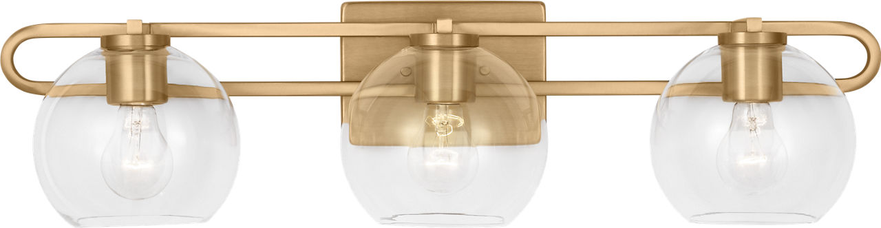 Codyn Three Light Wall / Bath Satin Brass Bulbs Inc