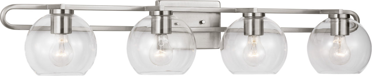 Codyn Four Light Wall / Bath Brushed Nickel Bulbs Inc