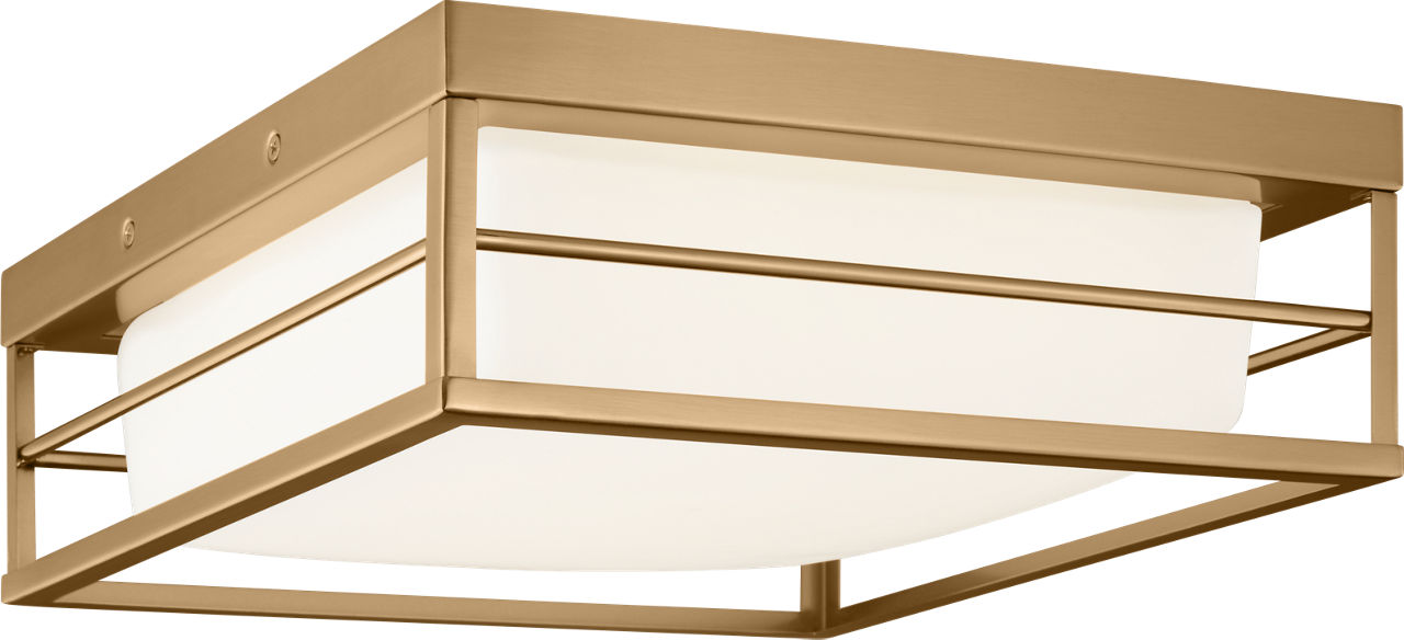 Dearborn Medium LED Flush Mount Satin Brass Bulbs Included