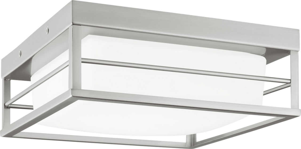 Dearborn Small LED Flush Mount Brushed Nickel Bulbs Inc