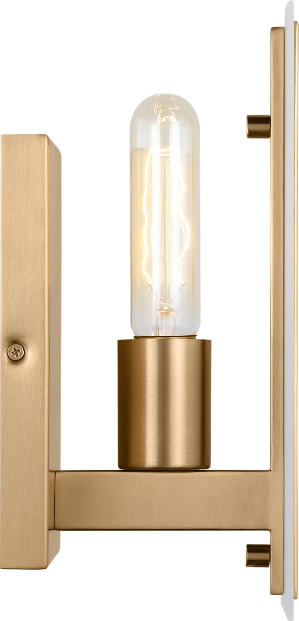 Dex One Light Wall / Bath Sconce Satin Brass