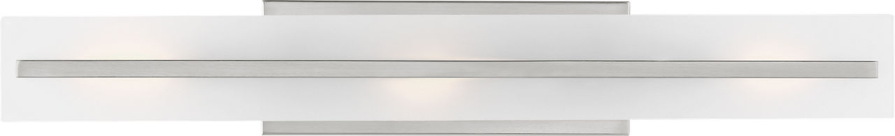 Dex Large Three Light Wall / Bath Brushed Nickel