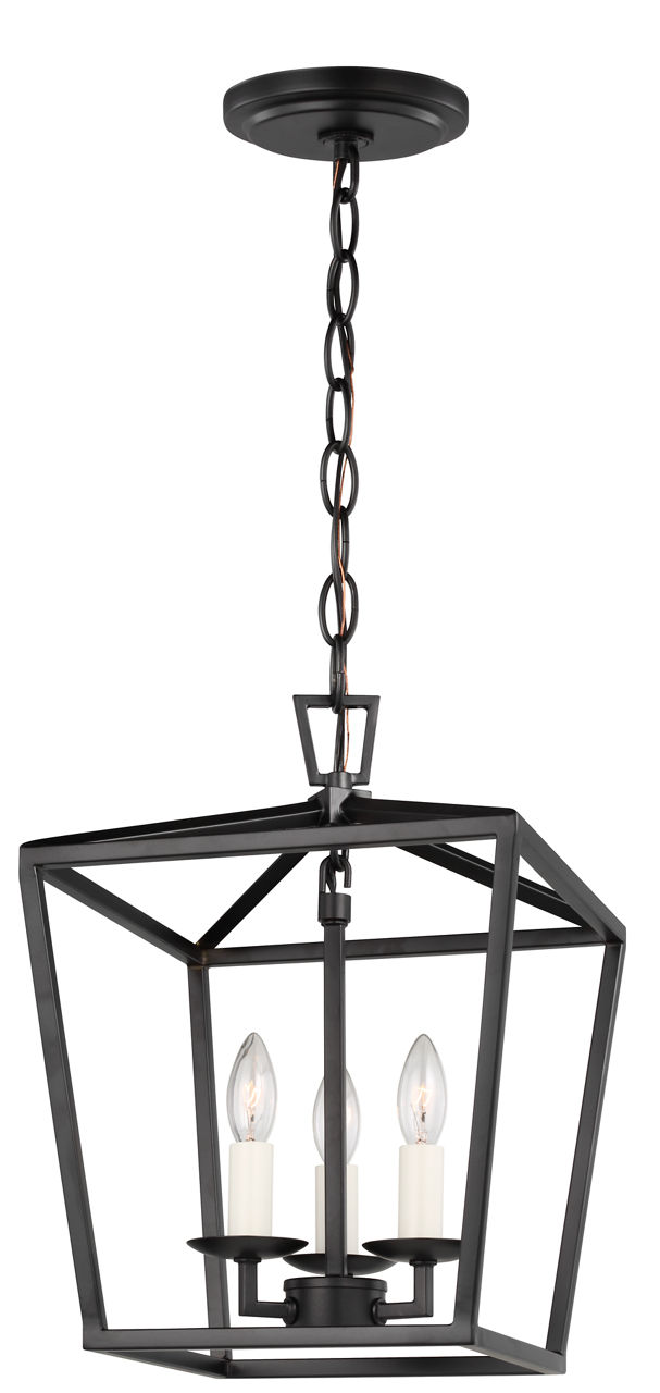 Dianna Three Light Mini Lantern Midnight Black
