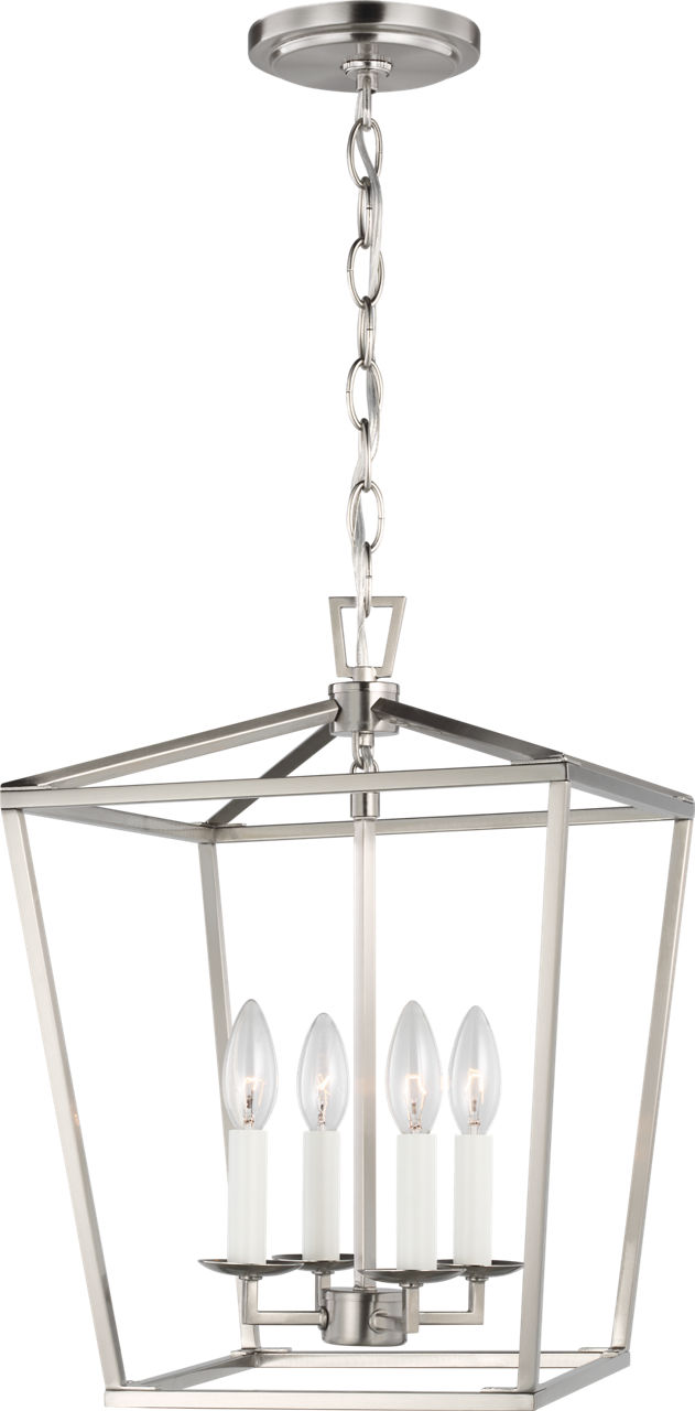 Dianna Four Light Small Lantern Brushed Nickel