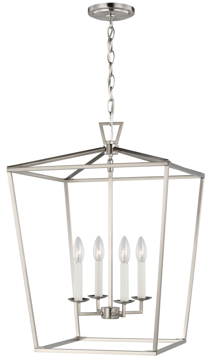 Dianna Four Light Medium Lantern Brushed Nickel