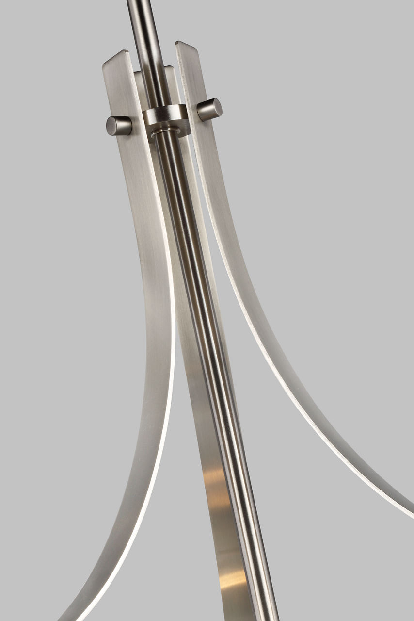 Elmwood Park Three Light Pendant Brushed Nickel