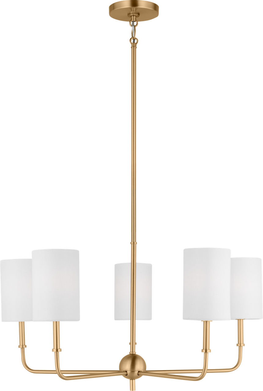 Foxdale 5-Light Chandelier in Satin Brass