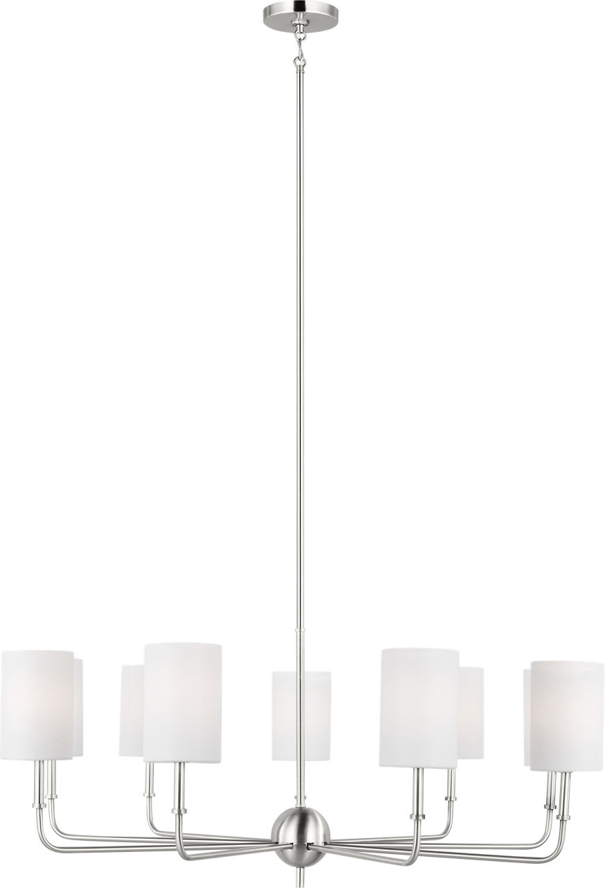 Foxdale 9-Light Chandelier in Brushed Nickel