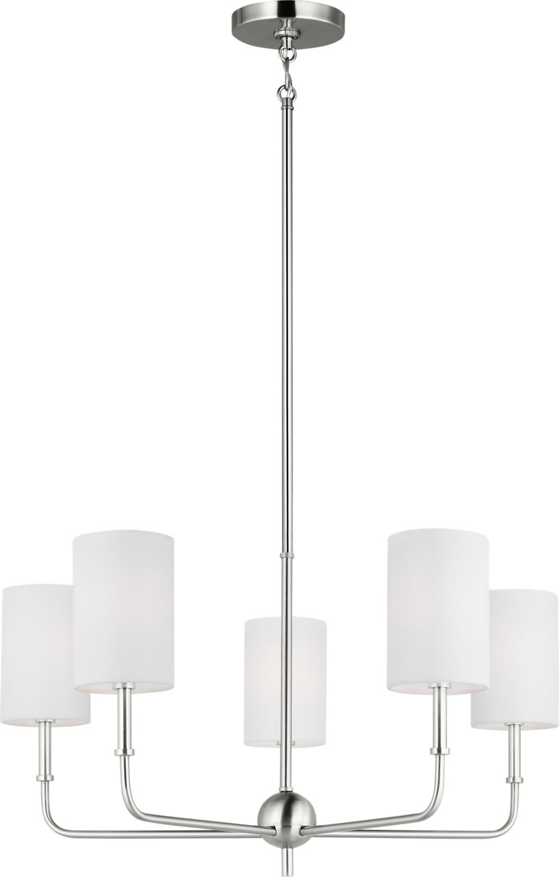 Foxdale 5-Light Chandelier in Brushed Nickel