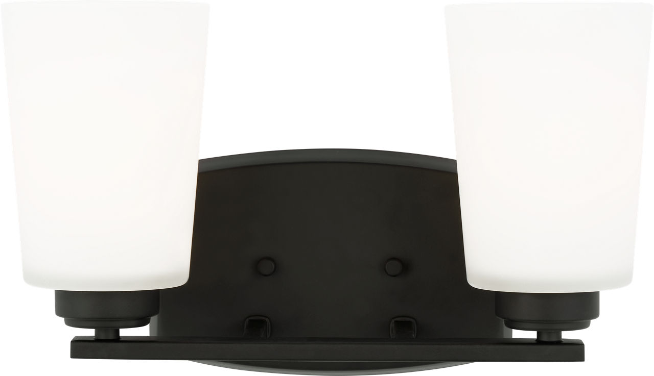 Franport Two Light Wall / Bath Sconce in Midnight Black