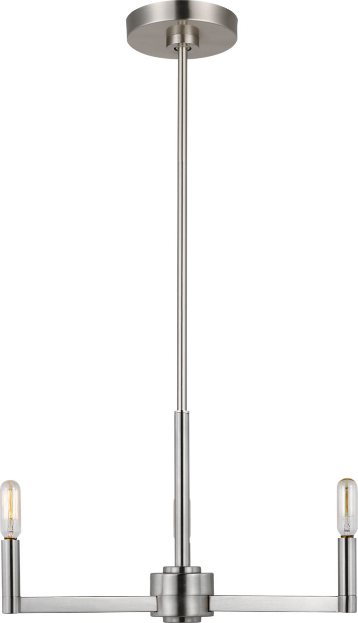 Fullton 3-Light Chandelier in Brushed Nickel with No Shade Bulb(s) Not Included