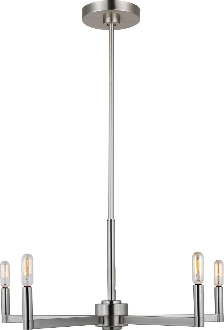 Fullton 5-Light Chandelier in Brushed Nickel with No Shade Bulb(s) Not Included