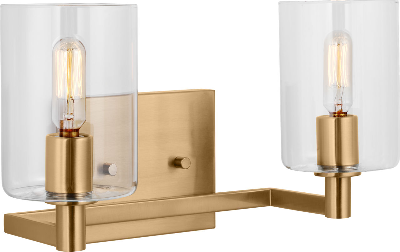 Fullton Two Light Wall / Bath Satin Brass