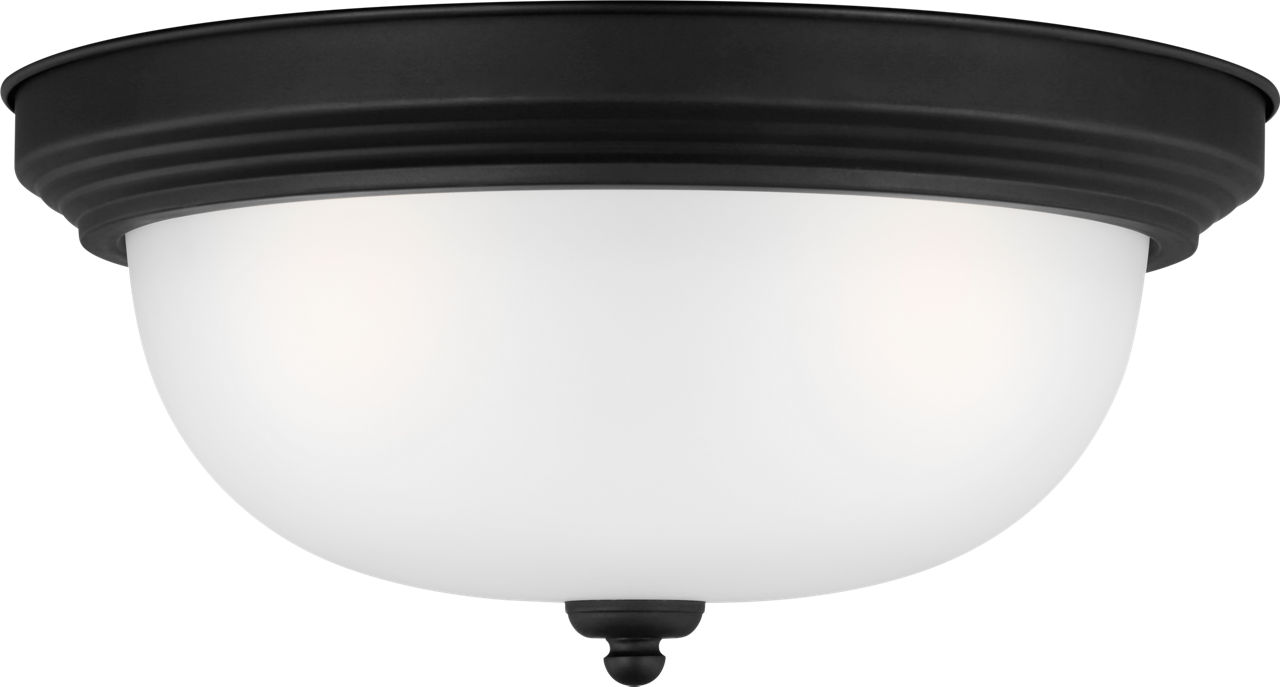 Geary Three Light Flush Mount Midnight Black