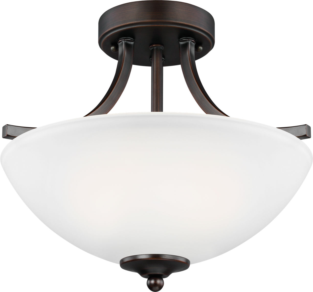 Geary Small Two Light Semi-Flush Convertible Pendant Bronze