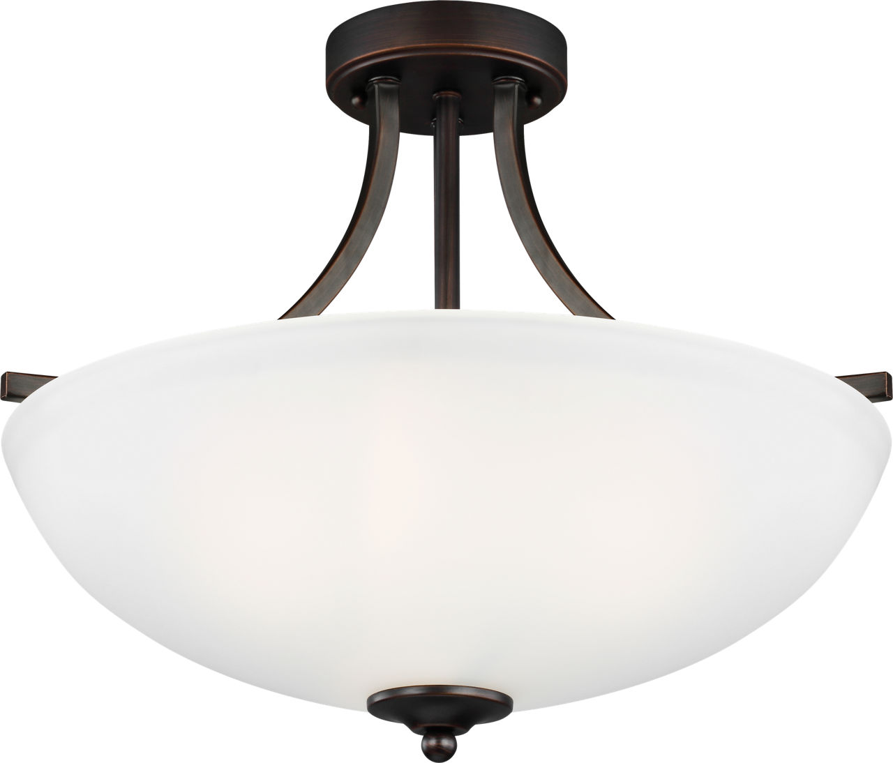 Geary Medium Three Light Semi-Flush Convertible Pendant Bronze