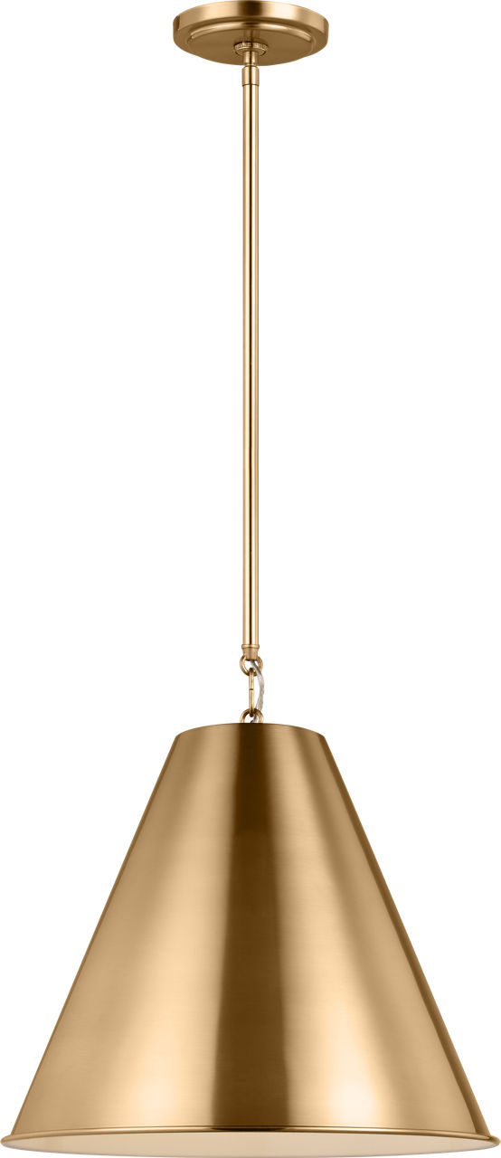 Gordon One Light Small Pendant Satin Brass