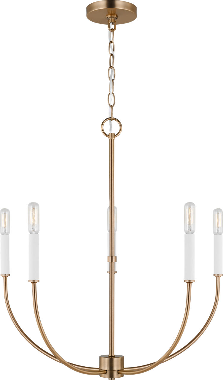 Greenwich 5-Light Chandelier in Satin Brass Bulb(s) Not Included