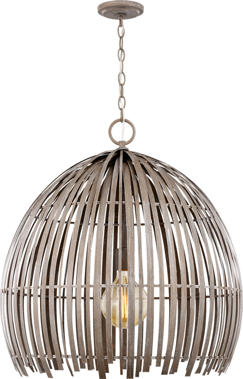 Hanalei Large Pendant in Washed Pine Bulb(s) Not Included