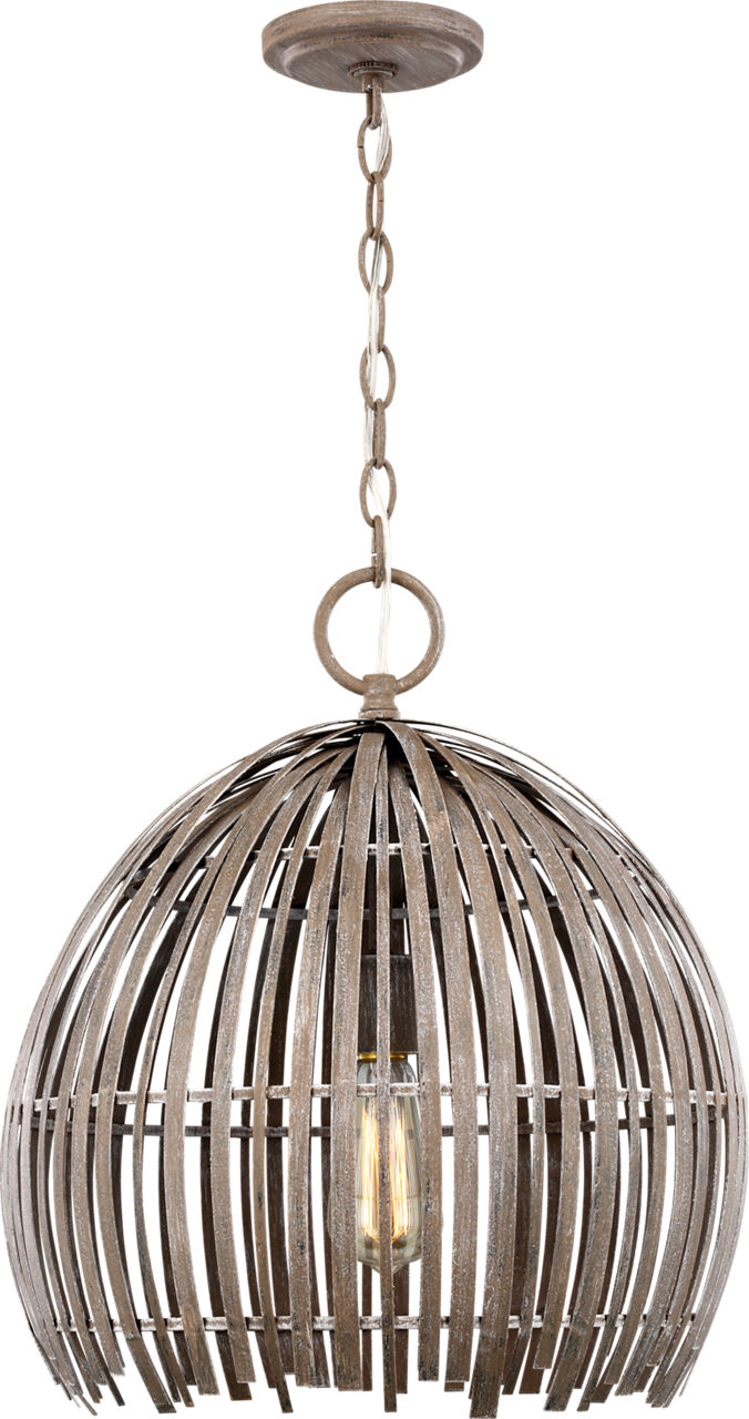 Hanalei Medium Pendant in Washed Pine Bulb(s) Not Included