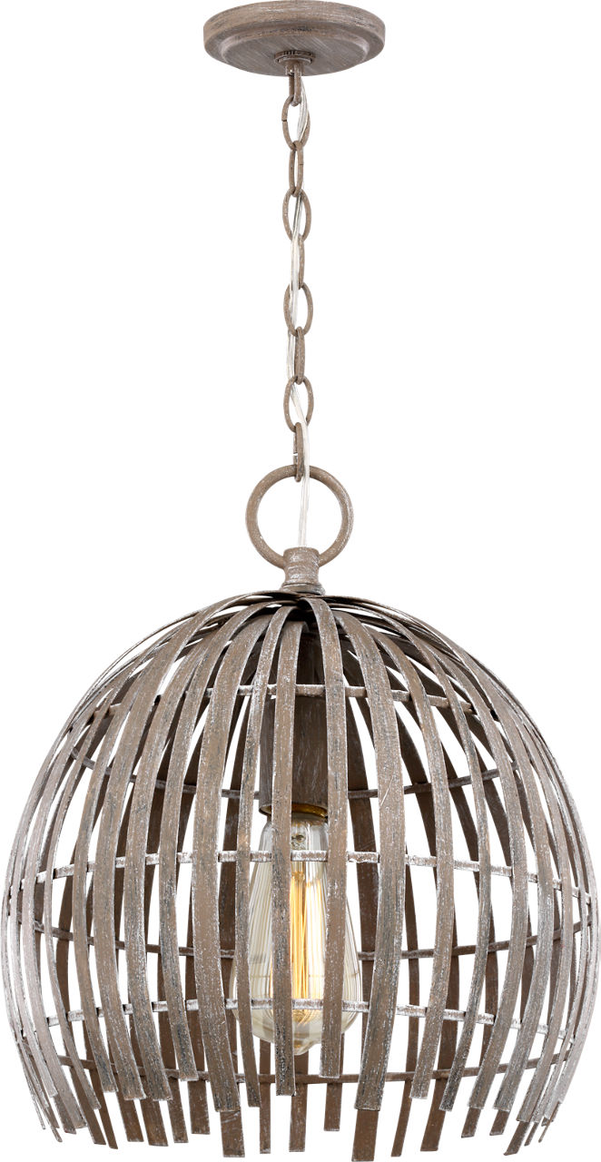 Hanalei Small Pendant in Washed Pine Bulb(s) Not Included