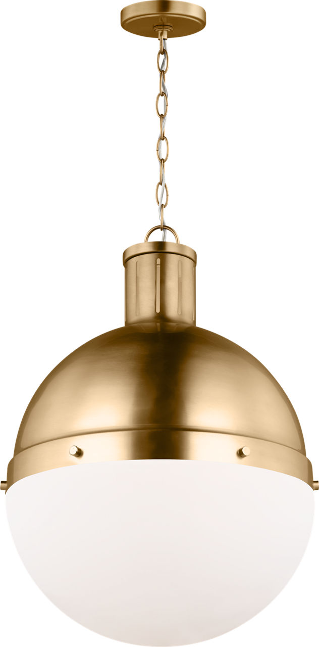 Hanks One Light Large Pendant Satin Brass
