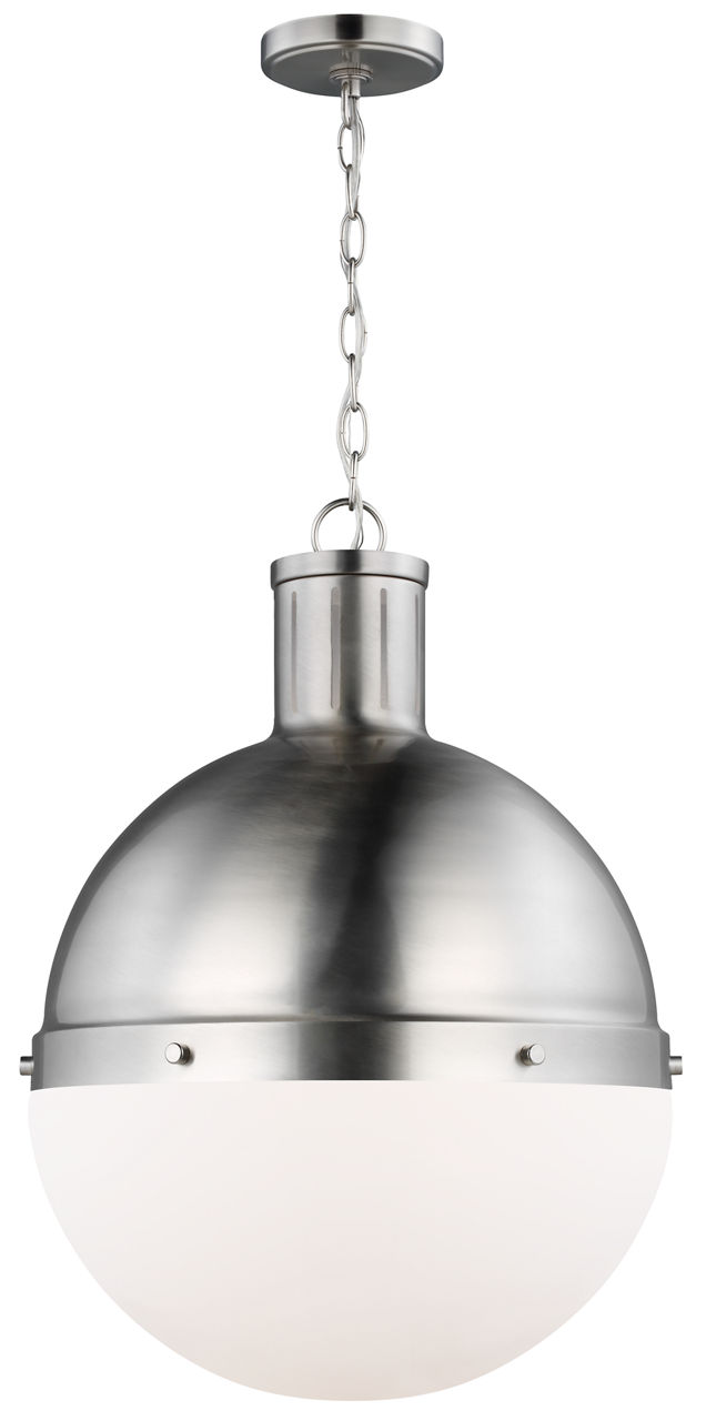 Hanks One Light Large Pendant Brushed Nickel