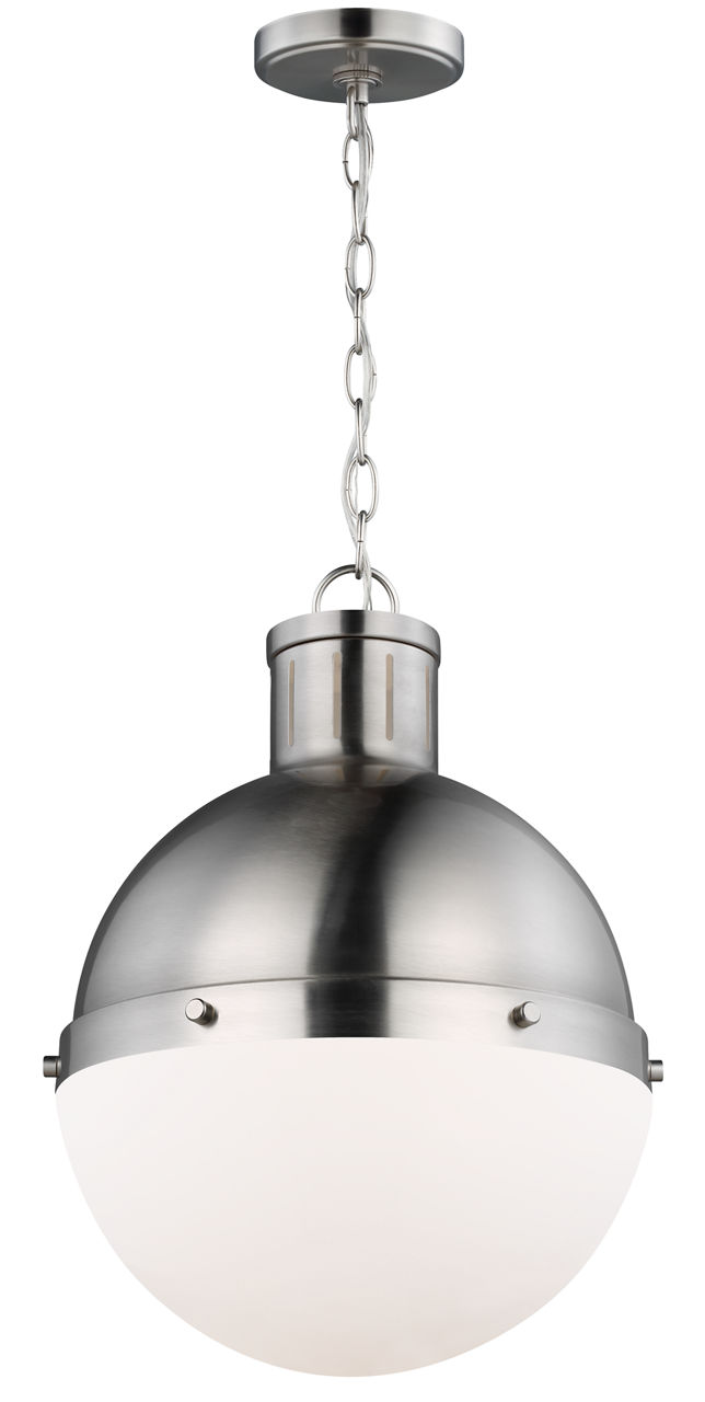 Hanks One Light Medium Pendant Brushed Nickel