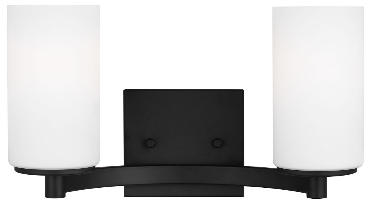 Hettinger Two Light Wall / Bath Midnight Black Bulbs Inc