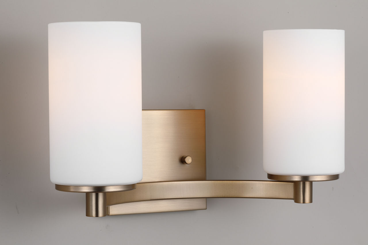 Hettinger Two Light Wall / Bath Satin Brass