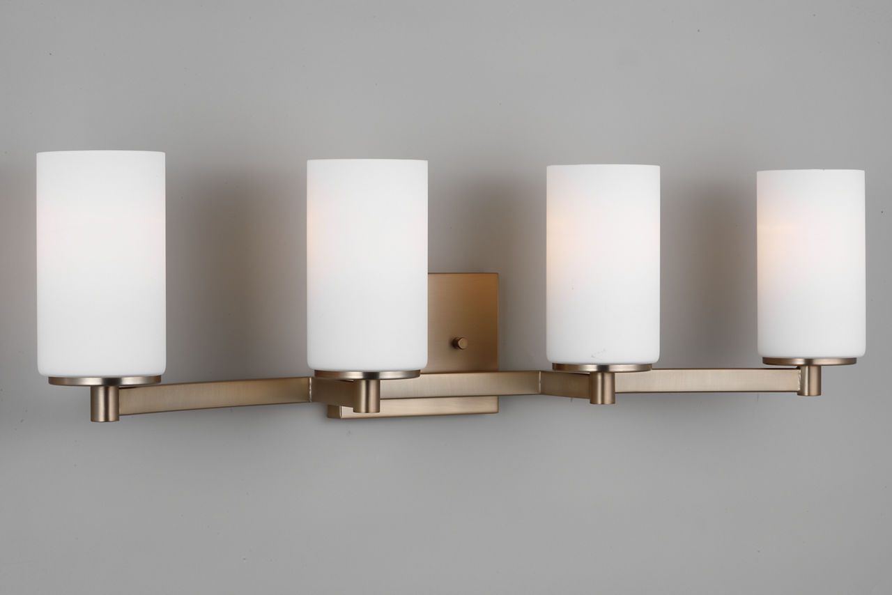 Hettinger Four Light Wall / Bath Satin Brass
