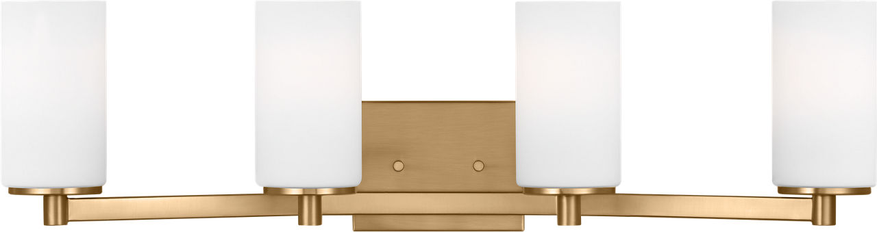 Hettinger Four Light Wall / Bath Satin Brass