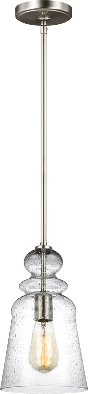 Kea One Light Pendant in Brushed Nickel
