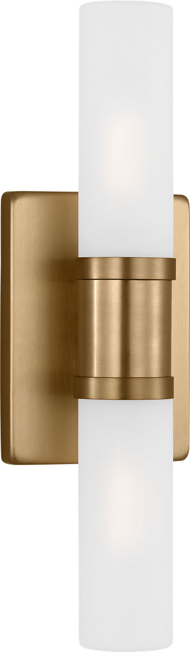 Keaton Small Two Light Wall / Bath Satin Brass