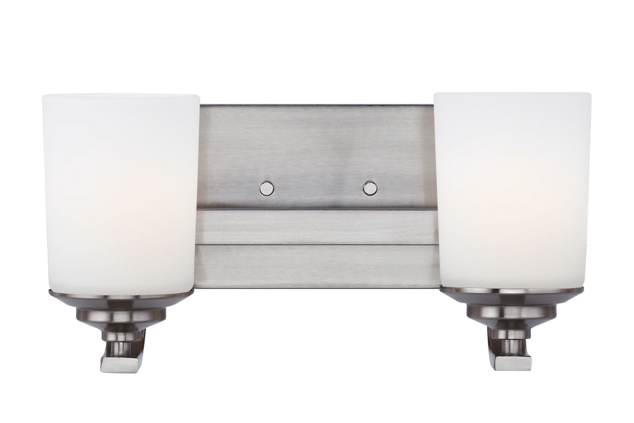 Kemal Two Light Wall / Bath Brushed Nickel
