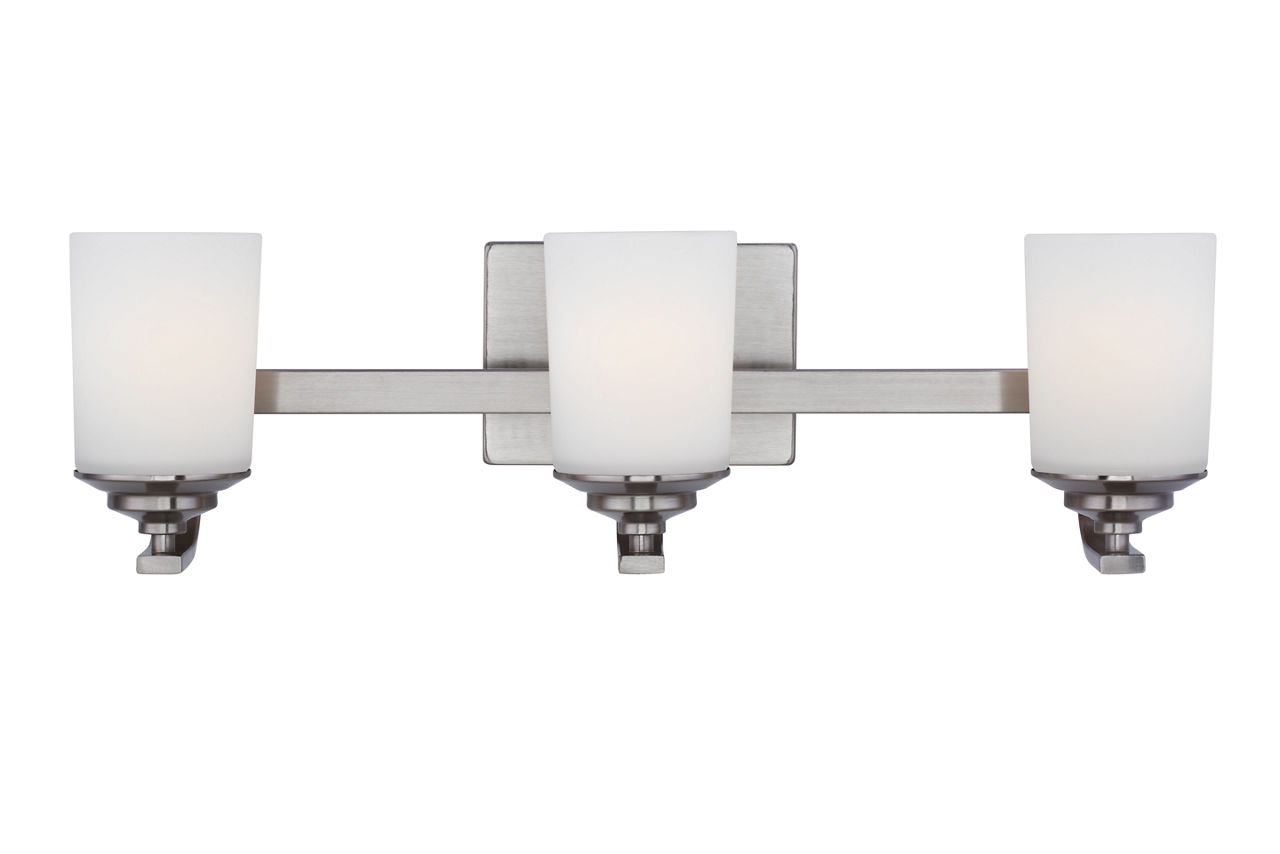 Kemal Three Light Wall / Bath Brushed Nickel