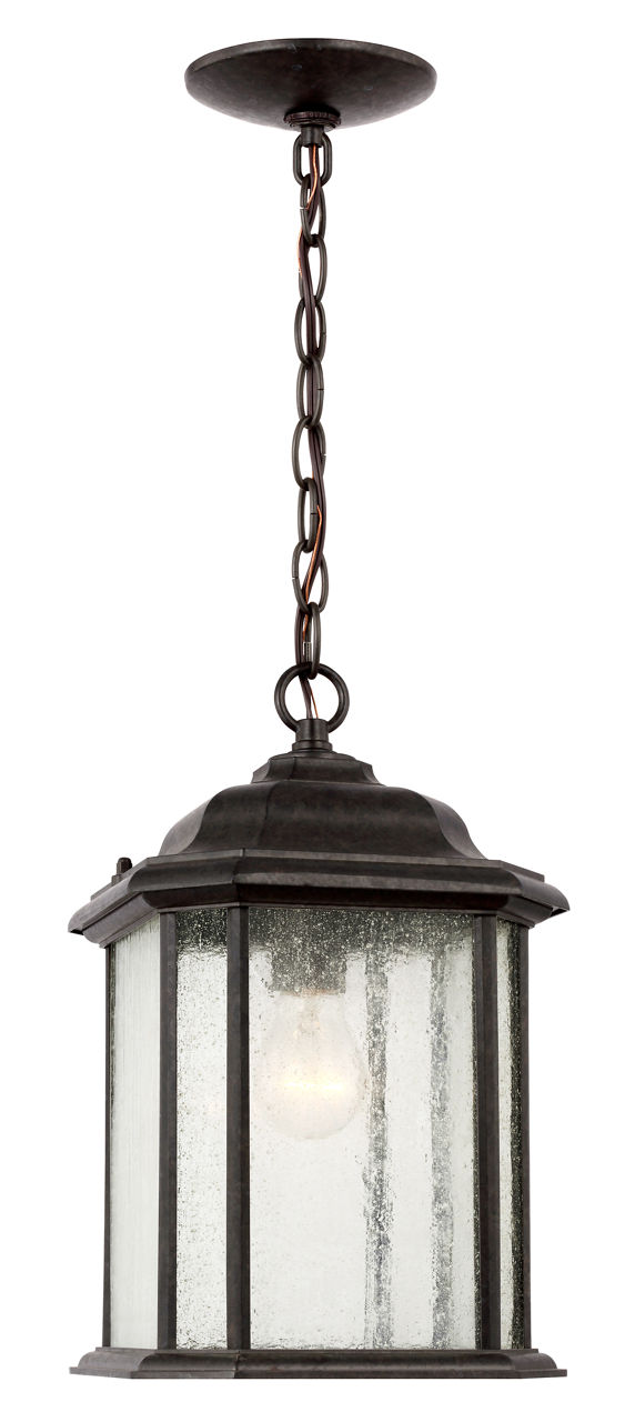 Kent Large Pendant in Oxford Bronze with Clear Seeded Glass Bulb(s) Not Included