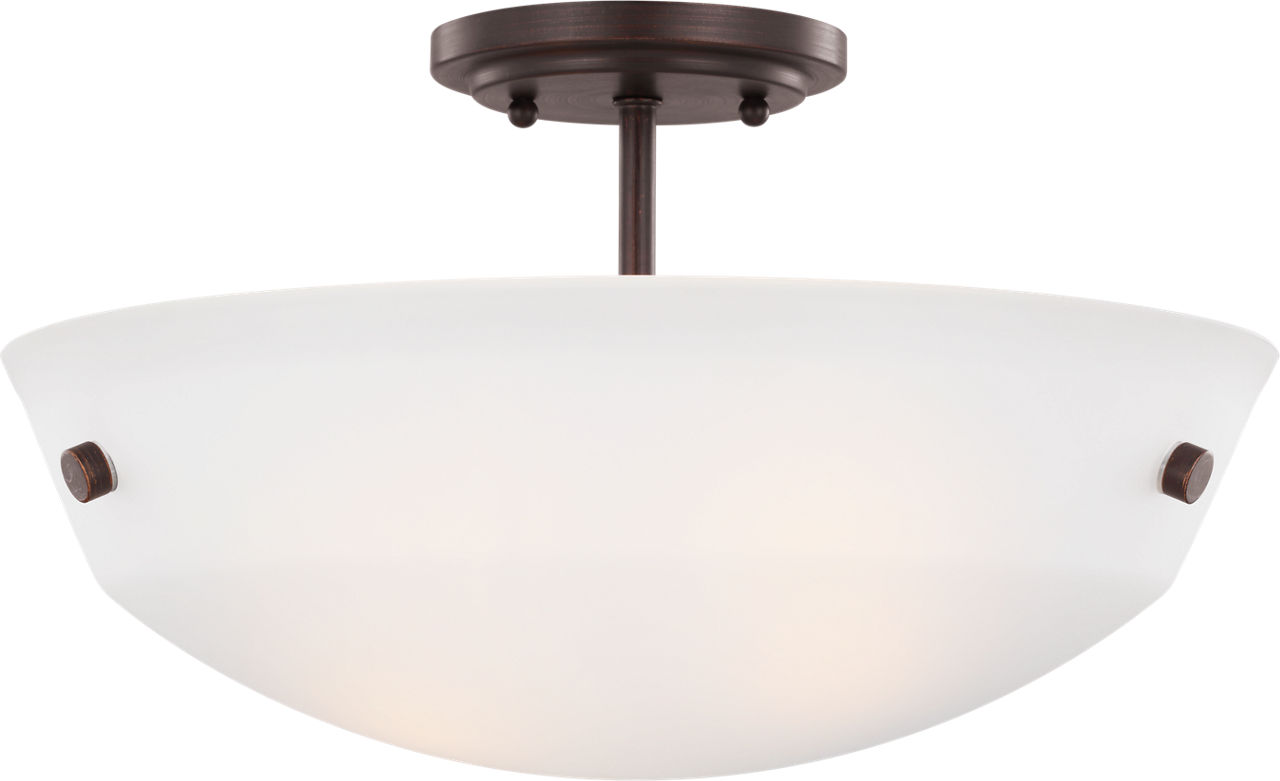 Kerrville Two Light Semi-Flush Convertible Pendant Bronze