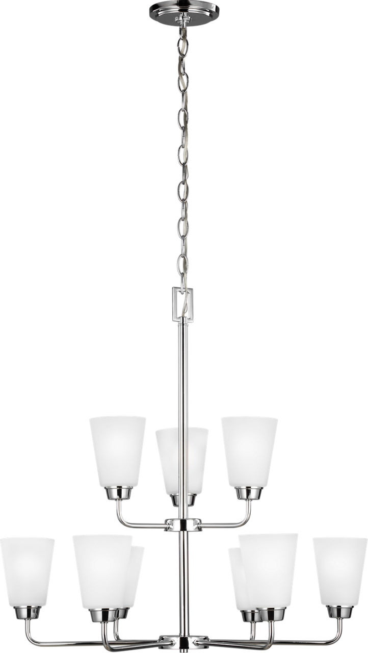Kerrville Nine Light Chandelier Chrome