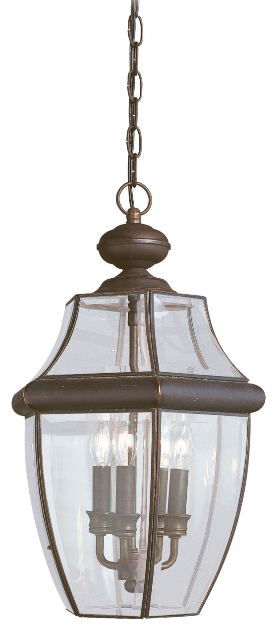 Lancaster Three Light Outdoor Pendant Antique Bronze