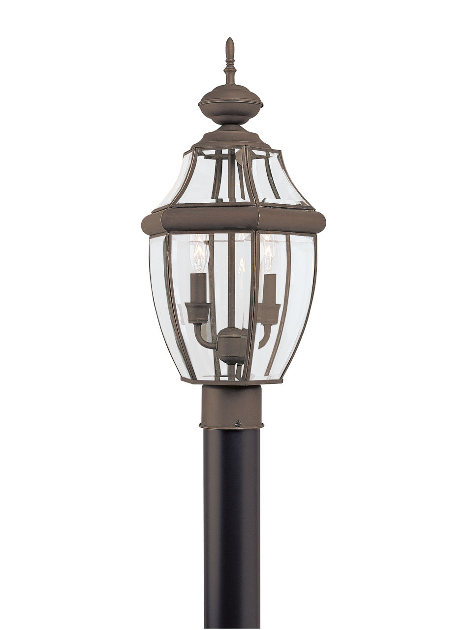 Lancaster Two Light Outdoor Post Lantern Antique Bronze