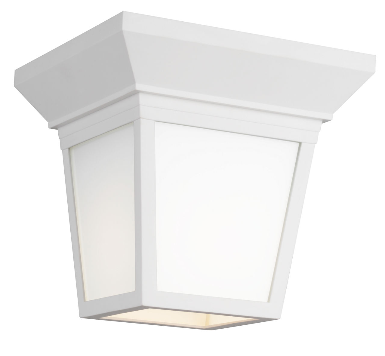 Lavon One Light Outdoor Flush Mount White Bulbs Inc