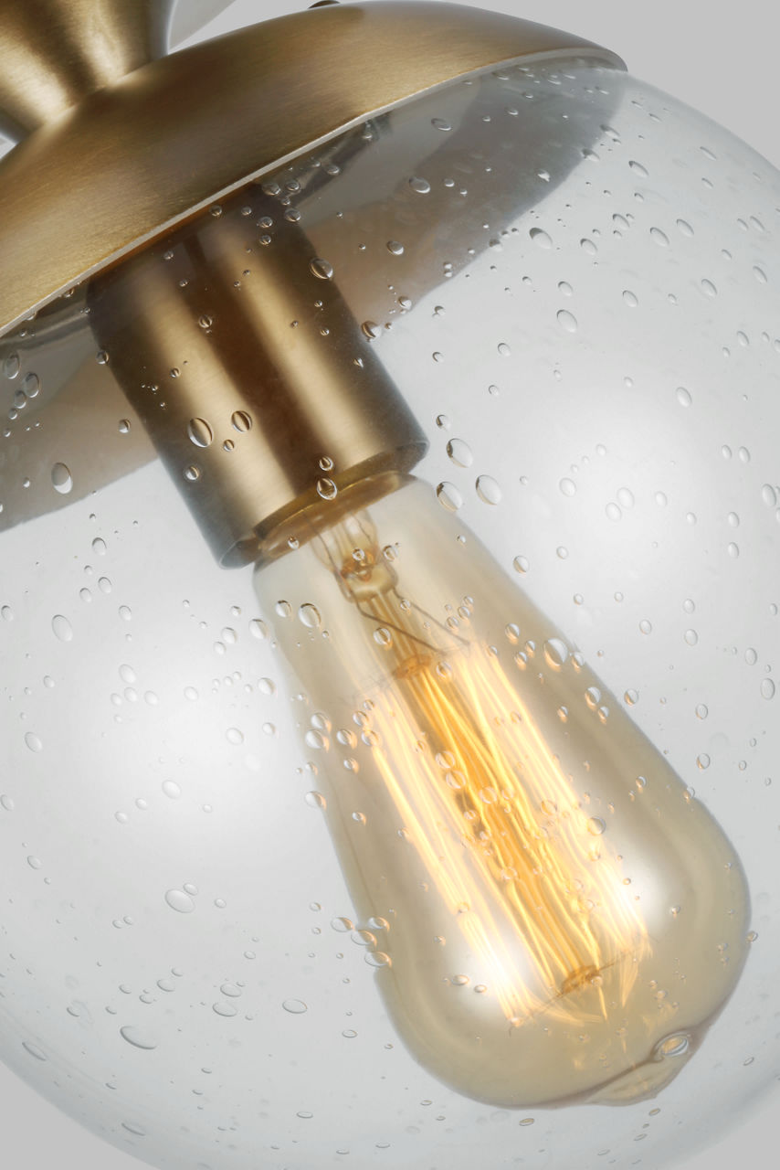 Leo - Hanging Globe One Light Wall / Ceiling Semi-Flush Mount