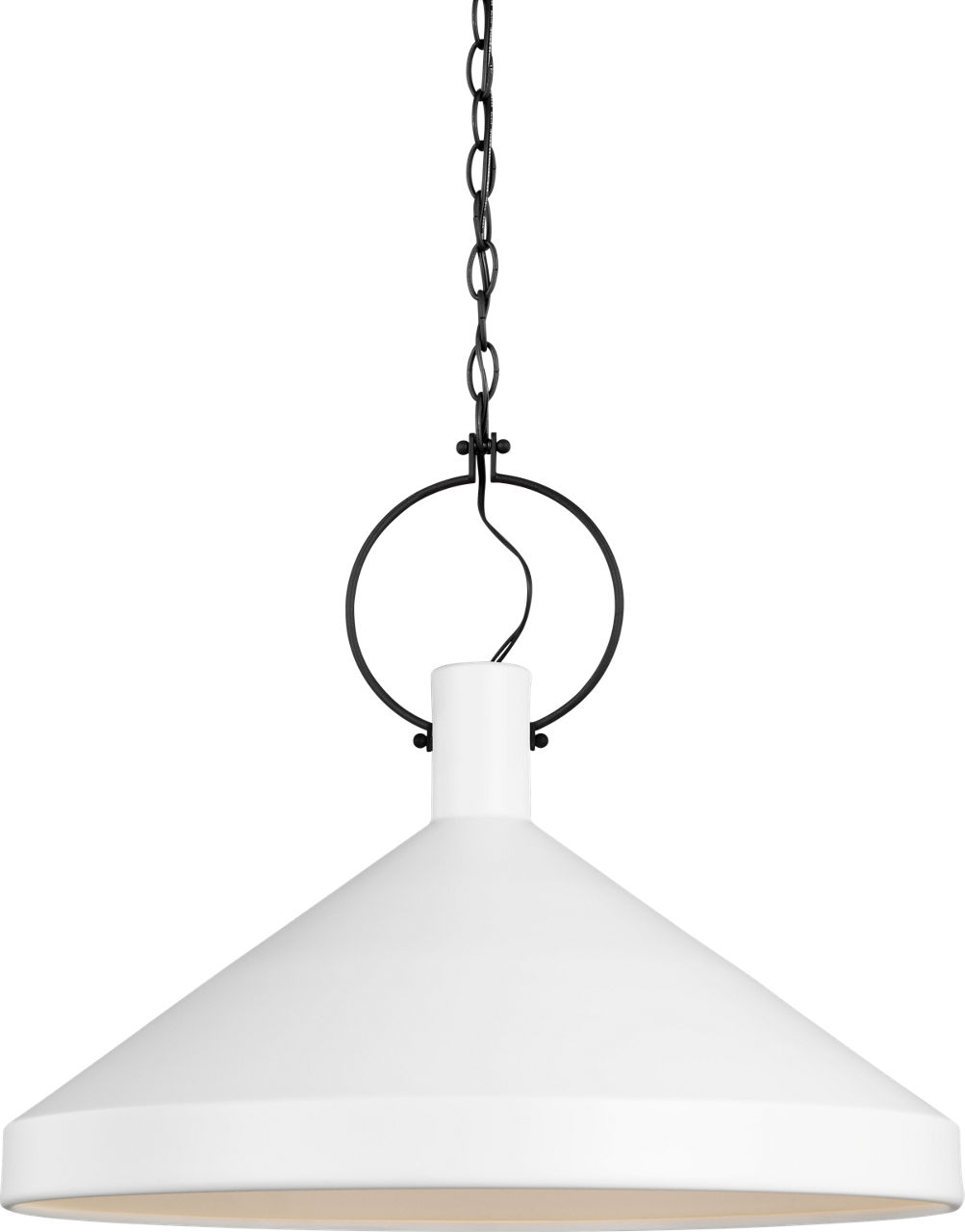 Lyon Large One Light Pendant Matte White