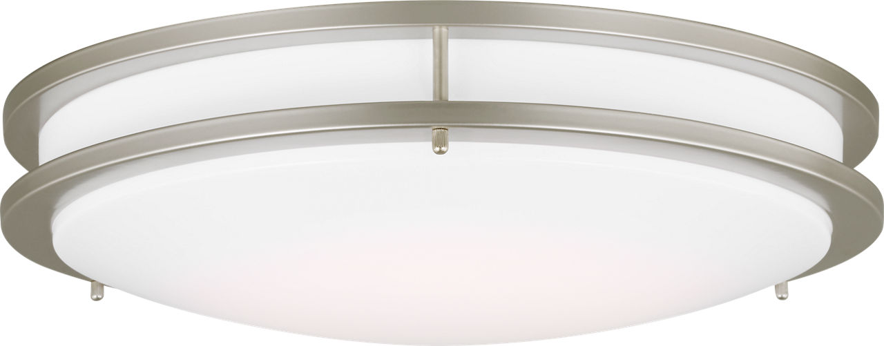 Mahone Large LED Flush Mount Painted Brushed Nickel Bulbs Inc