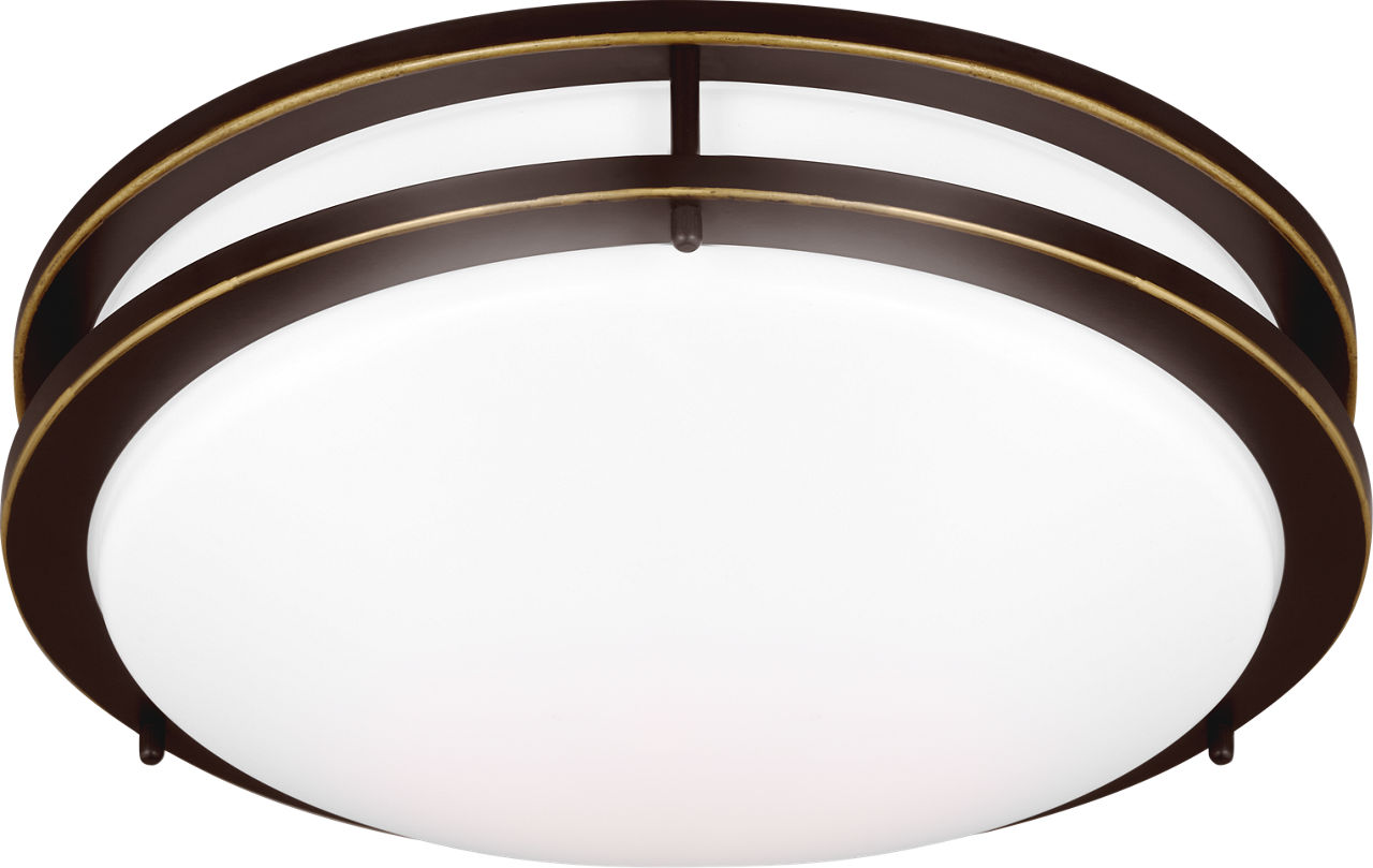 Mahone Medium LED Flush Mount Antique Bronze Bulbs Inc