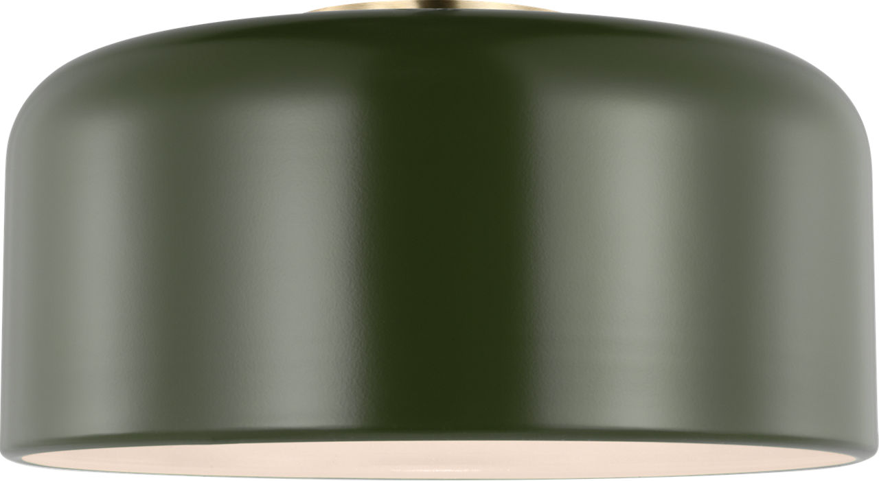 Malone Medium Flush Mount Olive