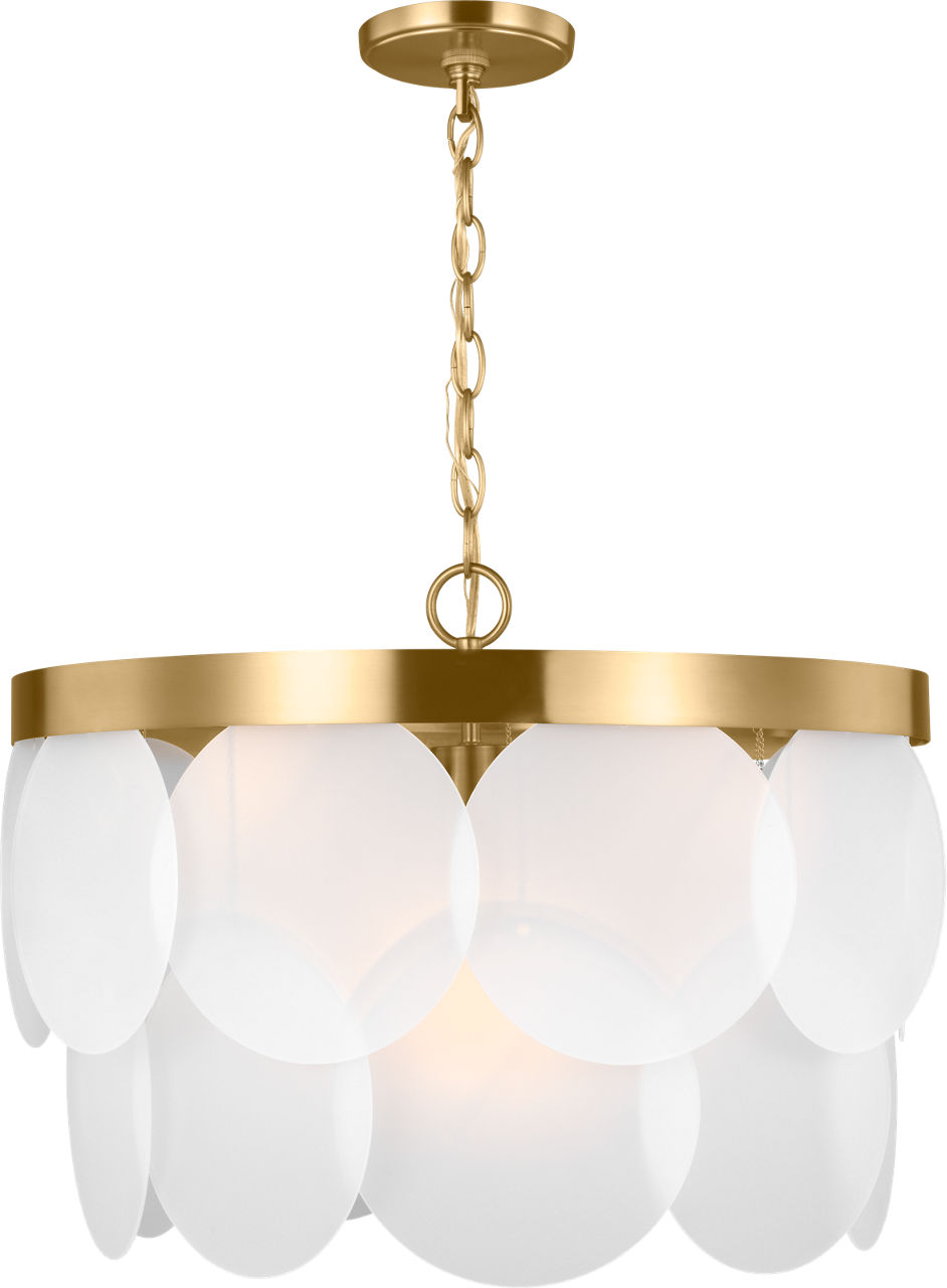 Mellita Six Light Pendant Satin Brass
